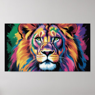Póster Rey León Cósmico - Obra Maestra de Vida Silvestre