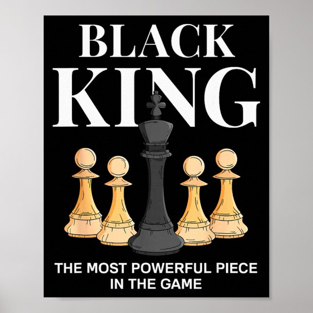 Póster Rey Negro La Pieza Más Poderosa En El Juego Che (Frente)