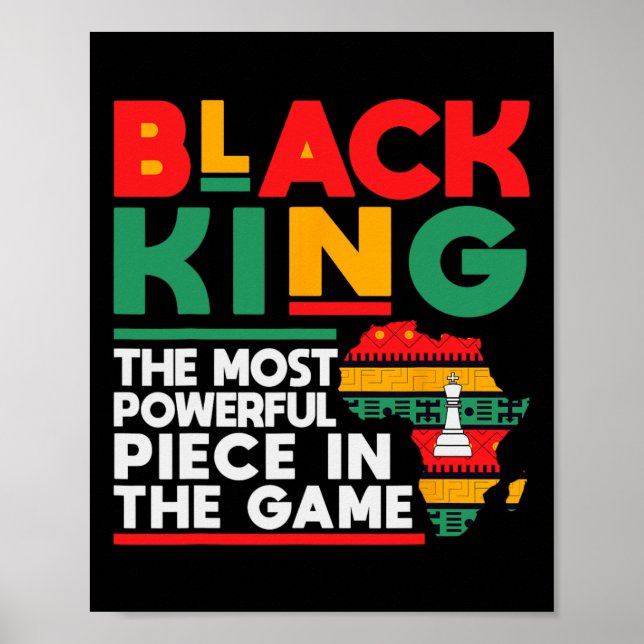 Póster Rey Negro La pieza más poderosa Historia negra M (Frente)