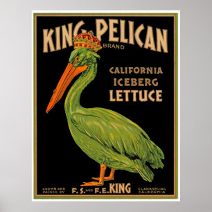 Póster Rey Pelican Brand Lettuce