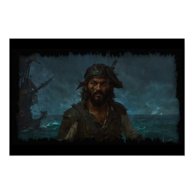 Póster Rey Pirata del Caribe (Anverso)