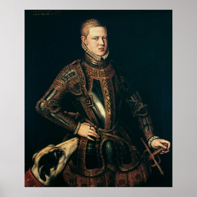 Póster Rey Sebastián de Portugal, c.1571 (Frente)