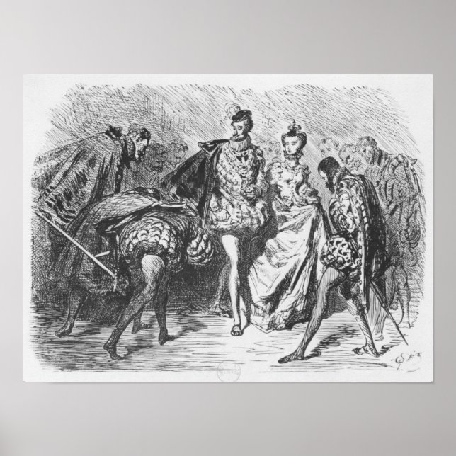 Póster Rey y corte (Frente)