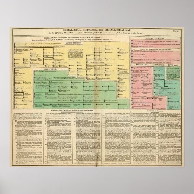 Póster Reyes de Irlanda y Gales (Frente)