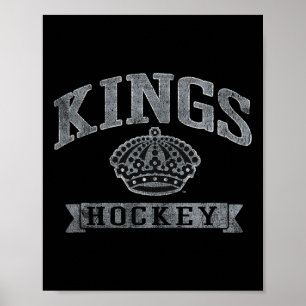 Póster Reyes de Los Ángeles Hockey Vintage Dark Heather P