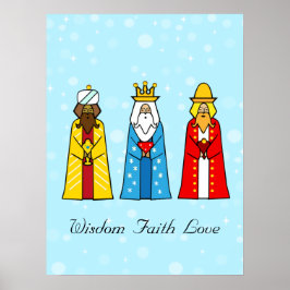 Póster Reyes Magos Coloridos