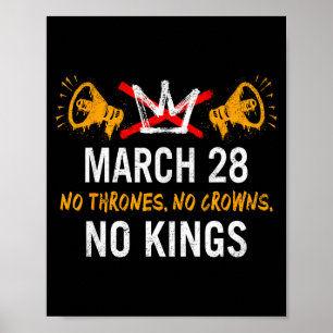 Póster Reyes marchan 28 2026 tronos coronas hombres mujer
