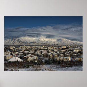 Póster Reykjavik en Winterdress
