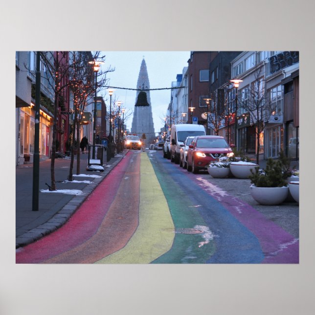 Póster Reykjavík Islandia (Frente)