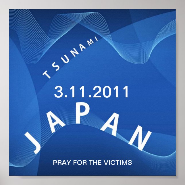 PÓSTER REZA DEL TSUNAMI JAPONÉS POR LAS VÍCTIMAS (Frente)
