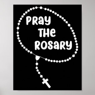 Póster Reza inspiradora Al Rosario . Faith Sayings Tee
