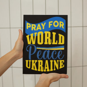 Póster Reza por la paz mundial - Declaración de Ucrania