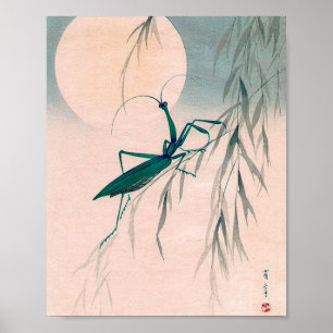 Póster Rezando a Mantis y a la Luna, Watanabe Seitei