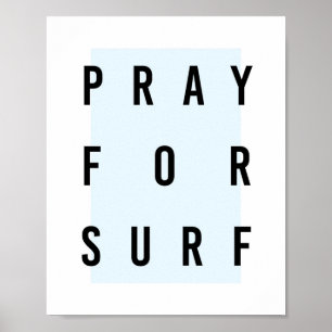 Póster Rezar para Surf Box Blue