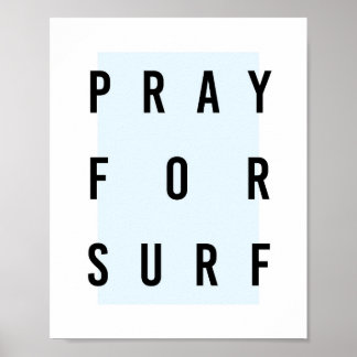 Póster Rezar para Surf Box Blue