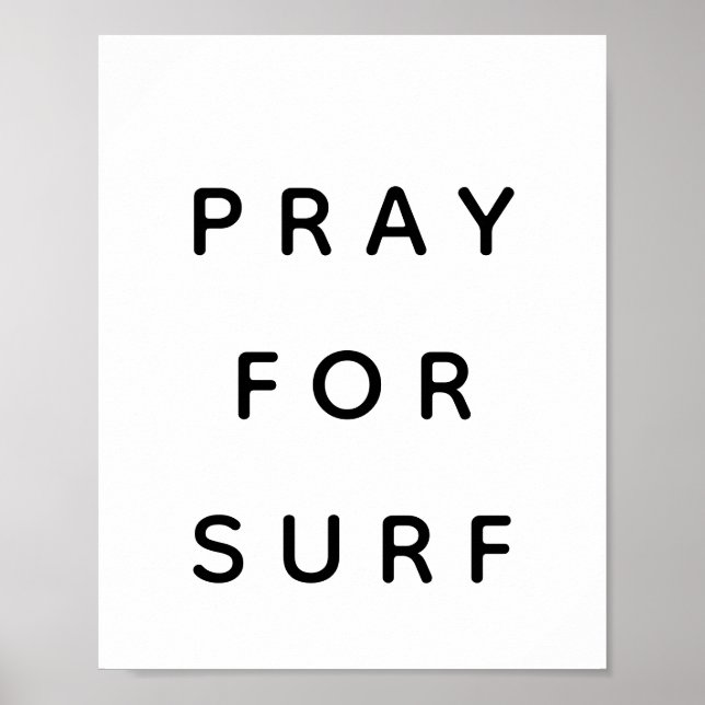 Póster Rezar por el Poster de Surf (Frente)