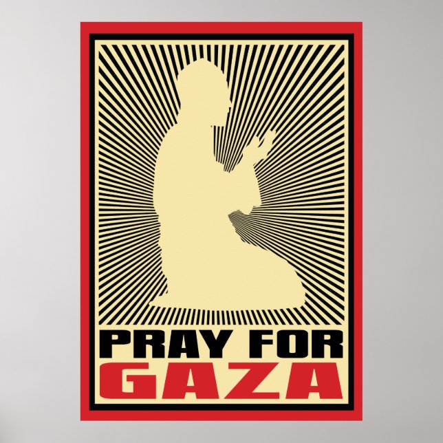 Póster Rezar por Gaza (Frente)