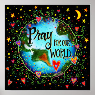 Póster Rezar por nuestro mundo