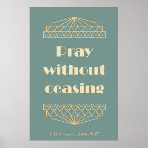 Póster Rezar sin cesar 1 Tesalónica 5:17