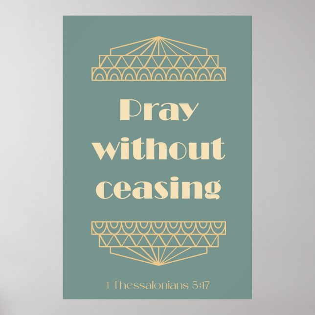 Póster Rezar sin cesar 1 Tesalónica 5:17 (Frente)