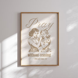 Póster Rezar sin cesar 1 Tesalónica 5 17