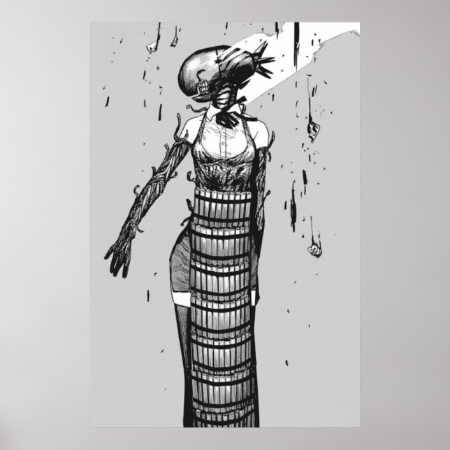 Póster Reze Bomb Devil Chainsaw Man Manga (Frente)