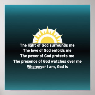 Póster Rezo de la protección