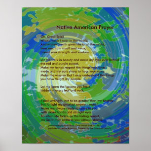Póster Rezo del nativo americano