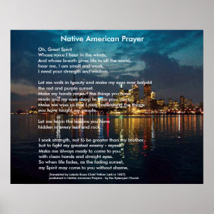 Póster Rezo del nativo americano