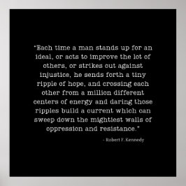 Póster RFK riña la cita de la esperanza