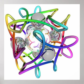 Póster RGBCube - Blanco