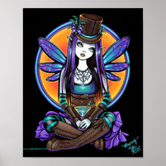 Póster "Rhapsody" Gótico Absinthe Fairy Art Poster
