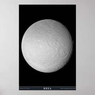 Póster Rhea de la luna de Saturno