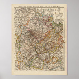 Póster Rhenish Prusia, Westfalia, HesseNassau