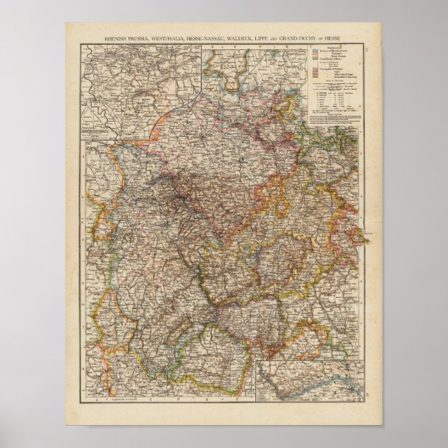 Póster Rhenish Prusia, Westfalia, HesseNassau (Frente)