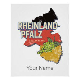 Póster Rhineland-Palatinate Alemania RLP