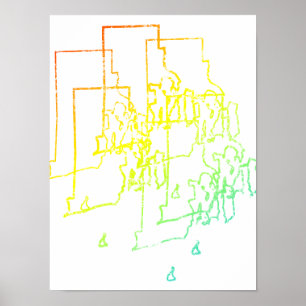 Póster rhode island chill blur