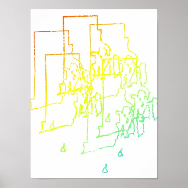 Póster rhode island chill blur (Frente)