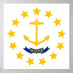 Póster Rhode Island Flag