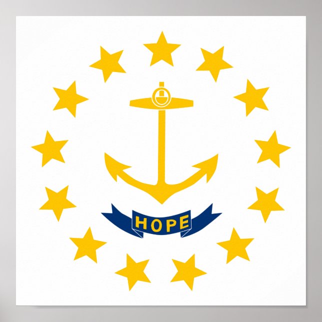 Póster Rhode Island Flag (Frente)