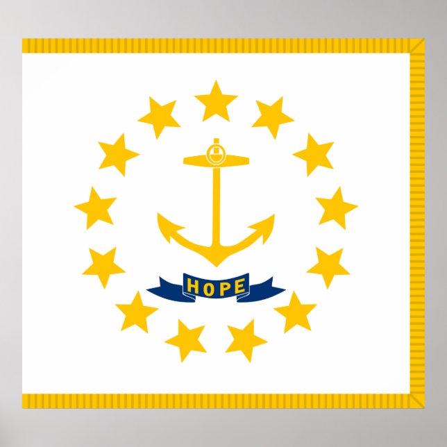 Póster Rhode Island state flag (Frente)