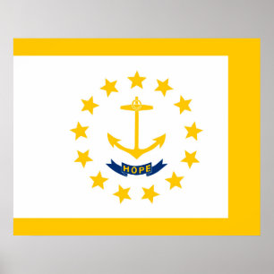 Póster Rhode Island State Flag Design