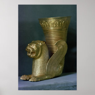 Póster Rhyton in the shape of a seated lion-monster