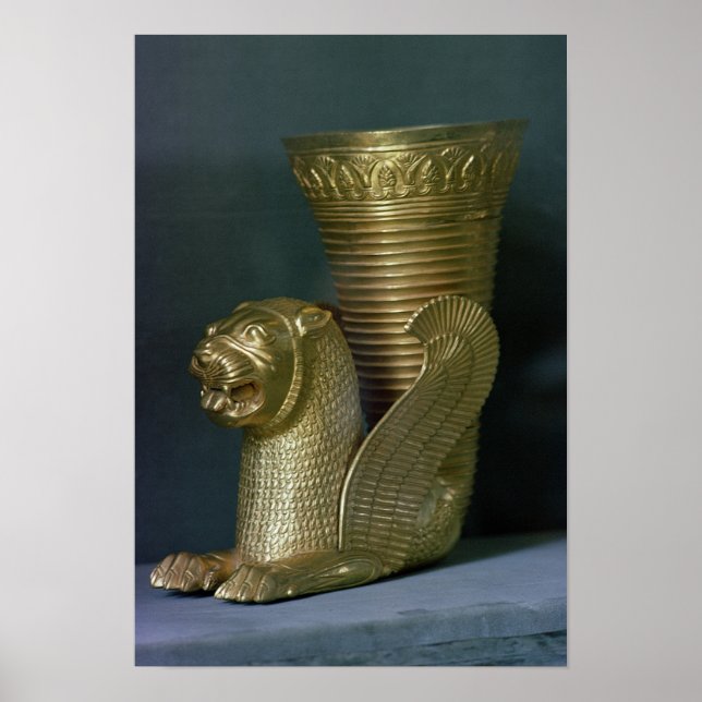 Póster Rhyton in the shape of a seated lion-monster (Frente)