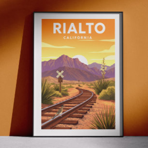 Póster Rialto California vintage