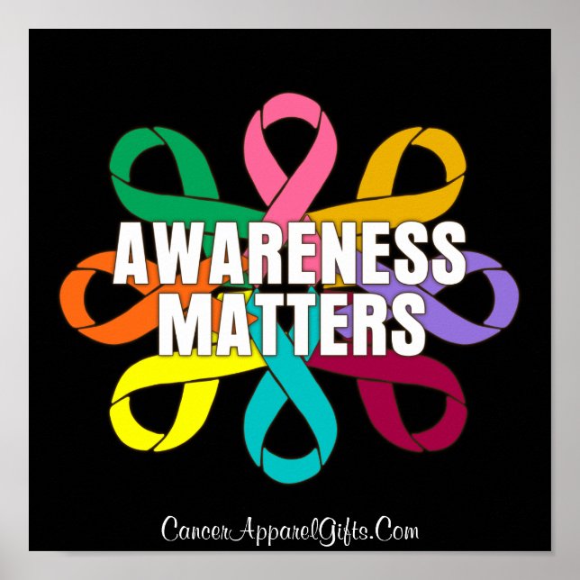 Póster Ribbon of Cancer Awareness - Awareness Matters (Frente)