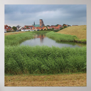 Póster Riberhus y Ribe, Jutland, Dinamarca