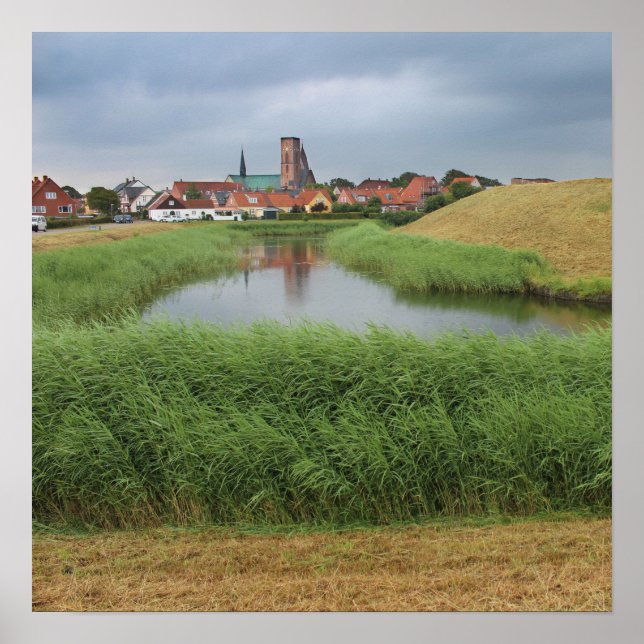 Póster Riberhus y Ribe, Jutland, Dinamarca (Frente)