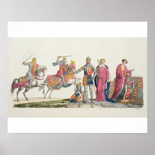 Póster Ricardo Corazón de León, Juan de Gaunt, Eduardo II (Frente)