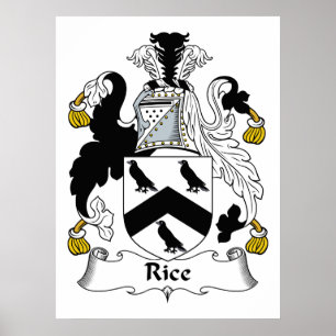 Póster Rice Family Crest